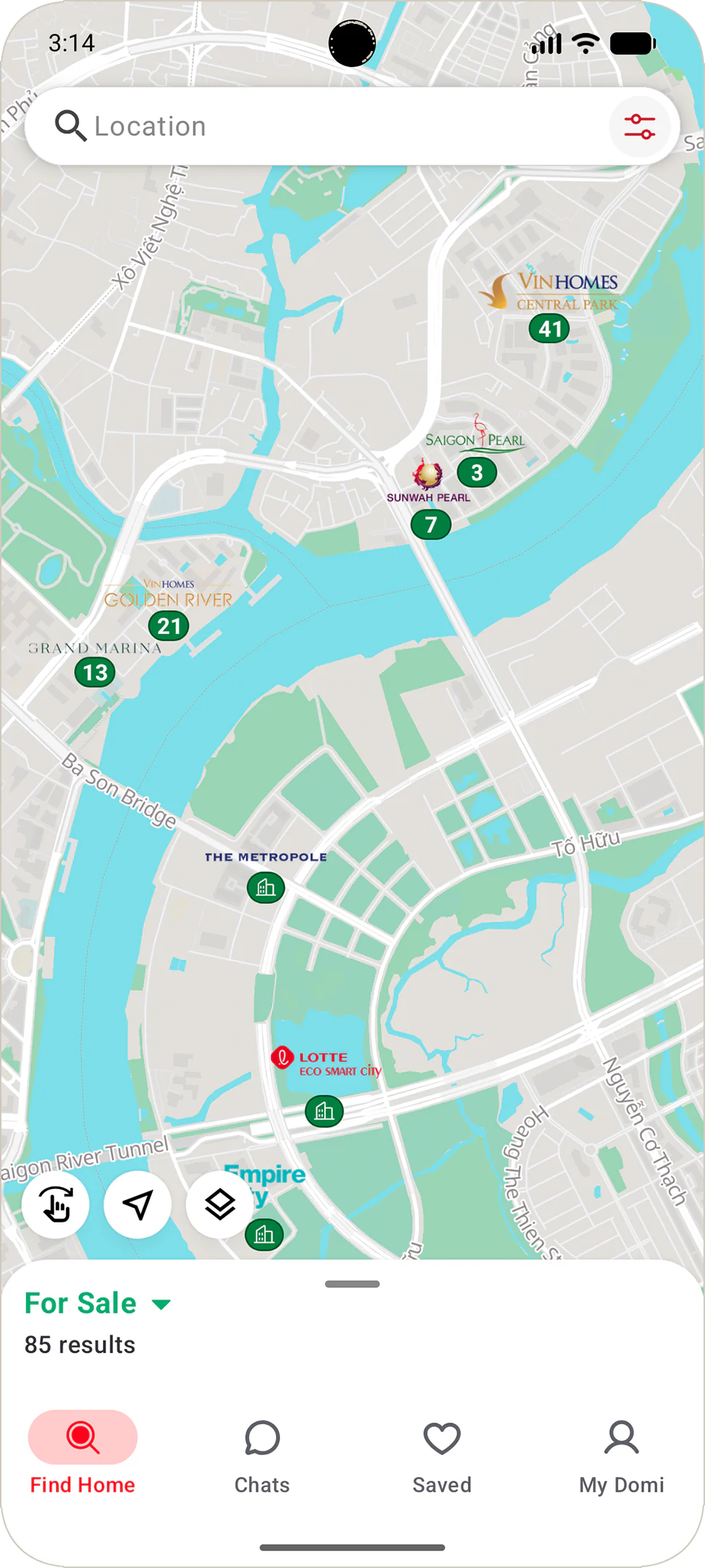 Khám phá dự án trên bản đồ